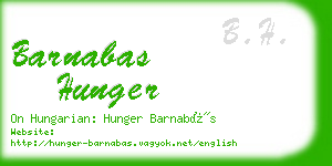 barnabas hunger business card